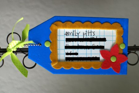 luggage tag by Emily Pitts